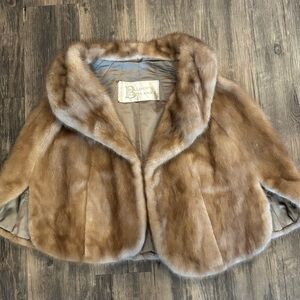 SOLD Blonde Mink Fur coat pull over